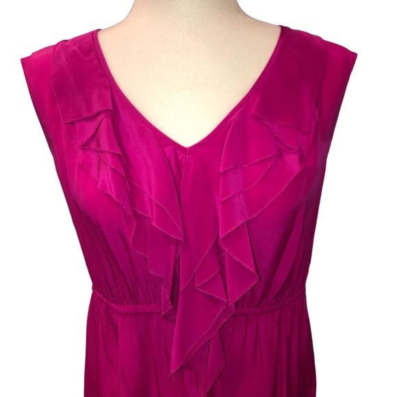 Rebecca Taylor Raspberry Mini Dress 100% Silk - Picture 5 of 8